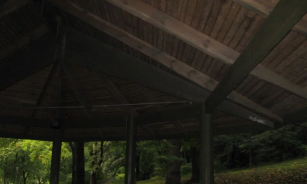 Inside the pavilion