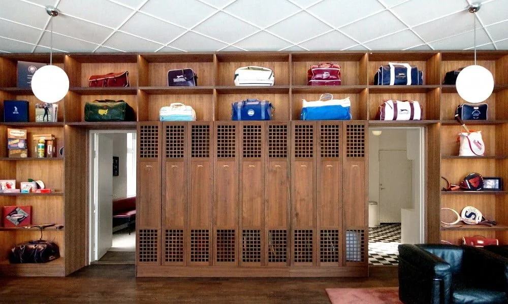 Entrance and locker room