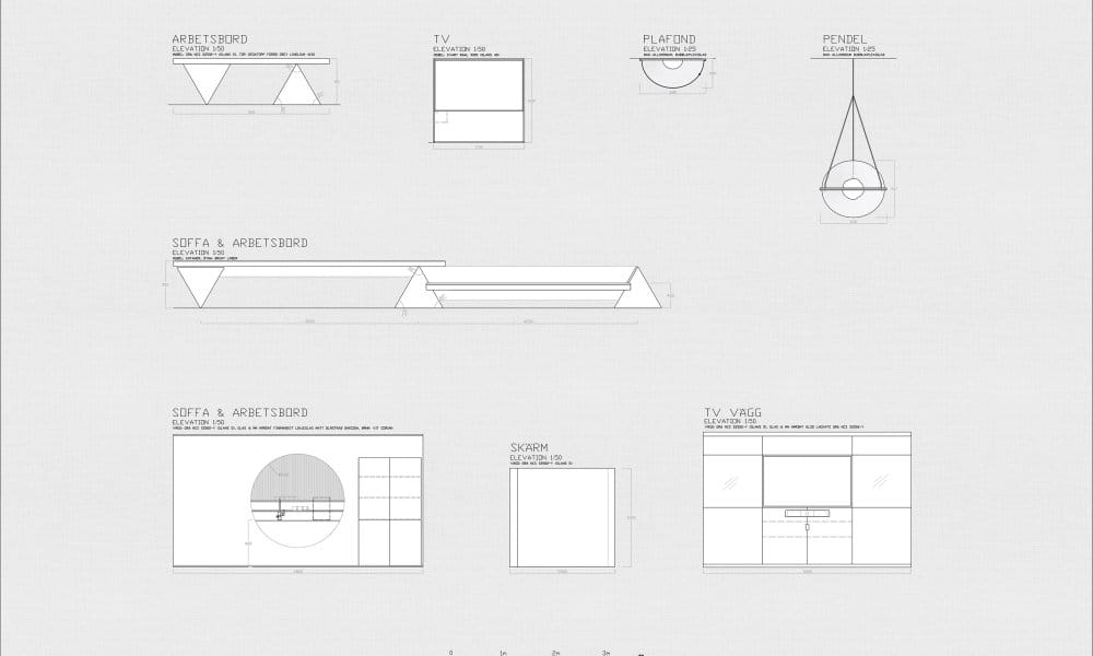 Furniture drawings